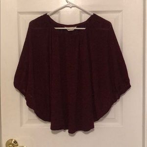 R. Rouge Small poncho/sweater material top